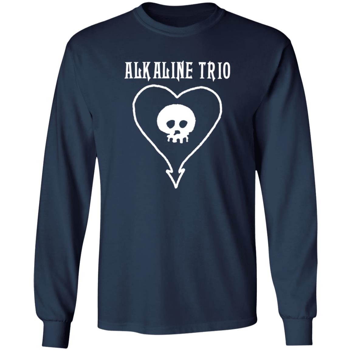 Alkaline Trio Merch Heartskull Black Tee Shirt Alkaline Trio Merch Heartskull Black Tee Shirt