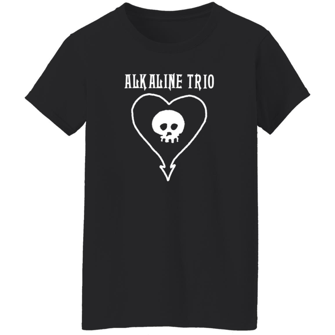 Alkaline Trio Merch Heartskull Black Tee Shirt Alkaline Trio Merch Heartskull Black Tee Shirt