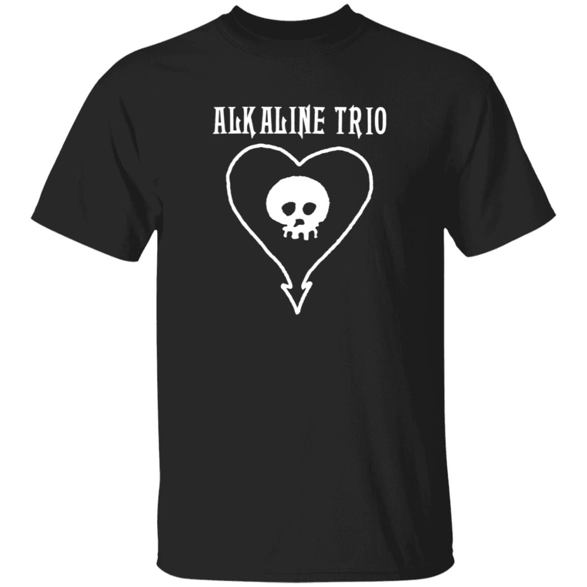 Alkaline Trio Merch Heartskull Black Tee Shirt Alkaline Trio Merch Heartskull Black Tee Shirt