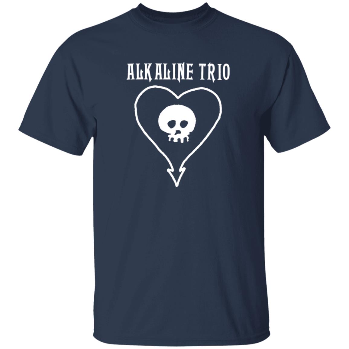Alkaline Trio Merch Heartskull Black Tee Shirt Alkaline Trio Merch Heartskull Black Tee Shirt