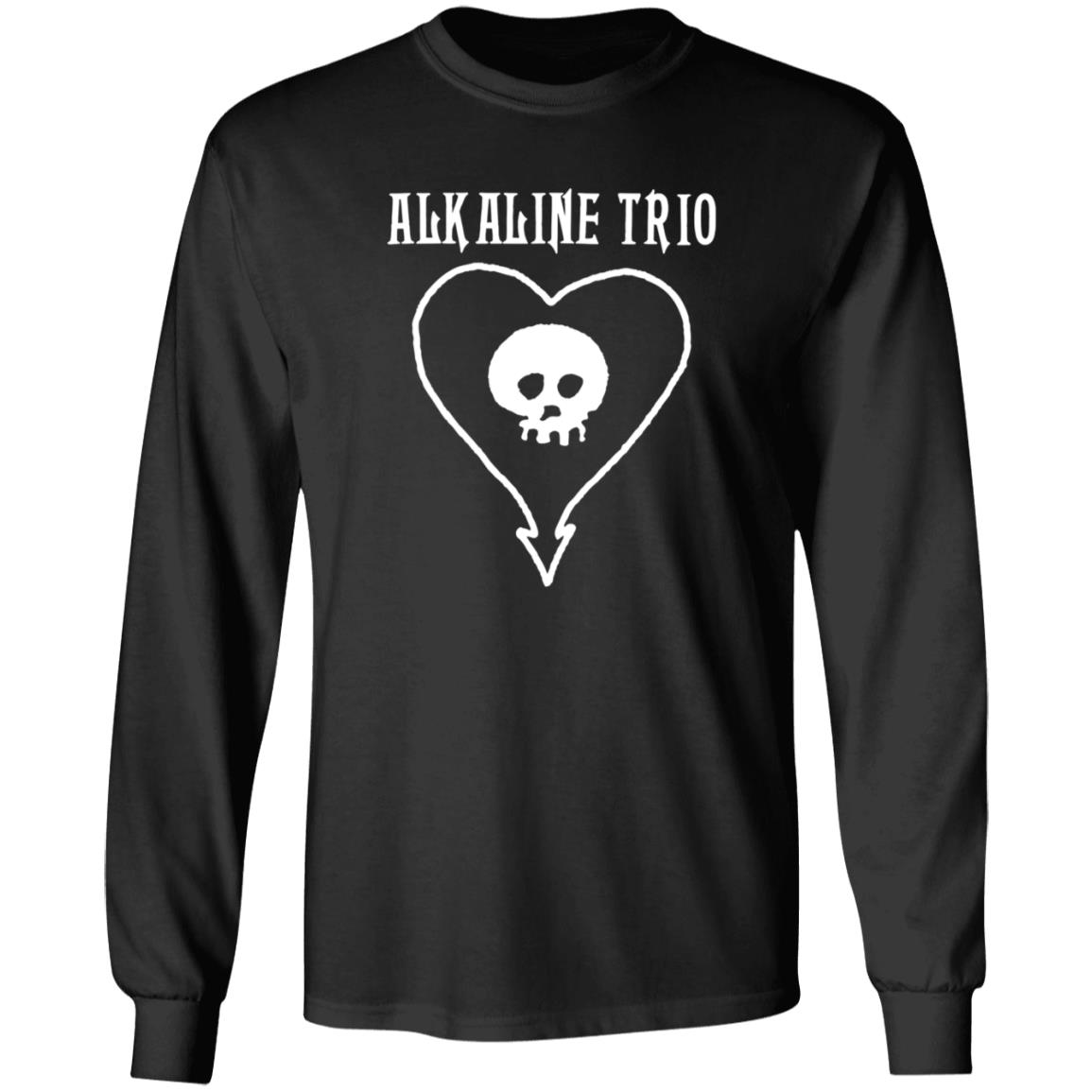 Alkaline Trio Merch Heartskull Black Tee Shirt Alkaline Trio Merch Heartskull Black Tee Shirt
