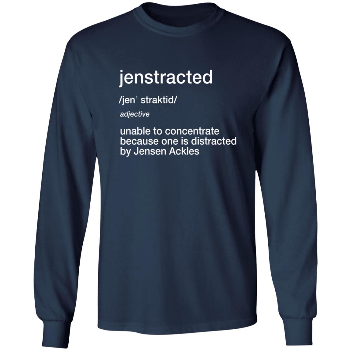 Elizabeth P Jenstracted Unable To Concentrate Because One Distracted By Jensen Ackles Long Sleeve T Shirt Shirt Elizabeth P Jenstracted Unable To Concentrate Because One Distracted By Jensen Ackles Long Sleeve T Shirt Shirt